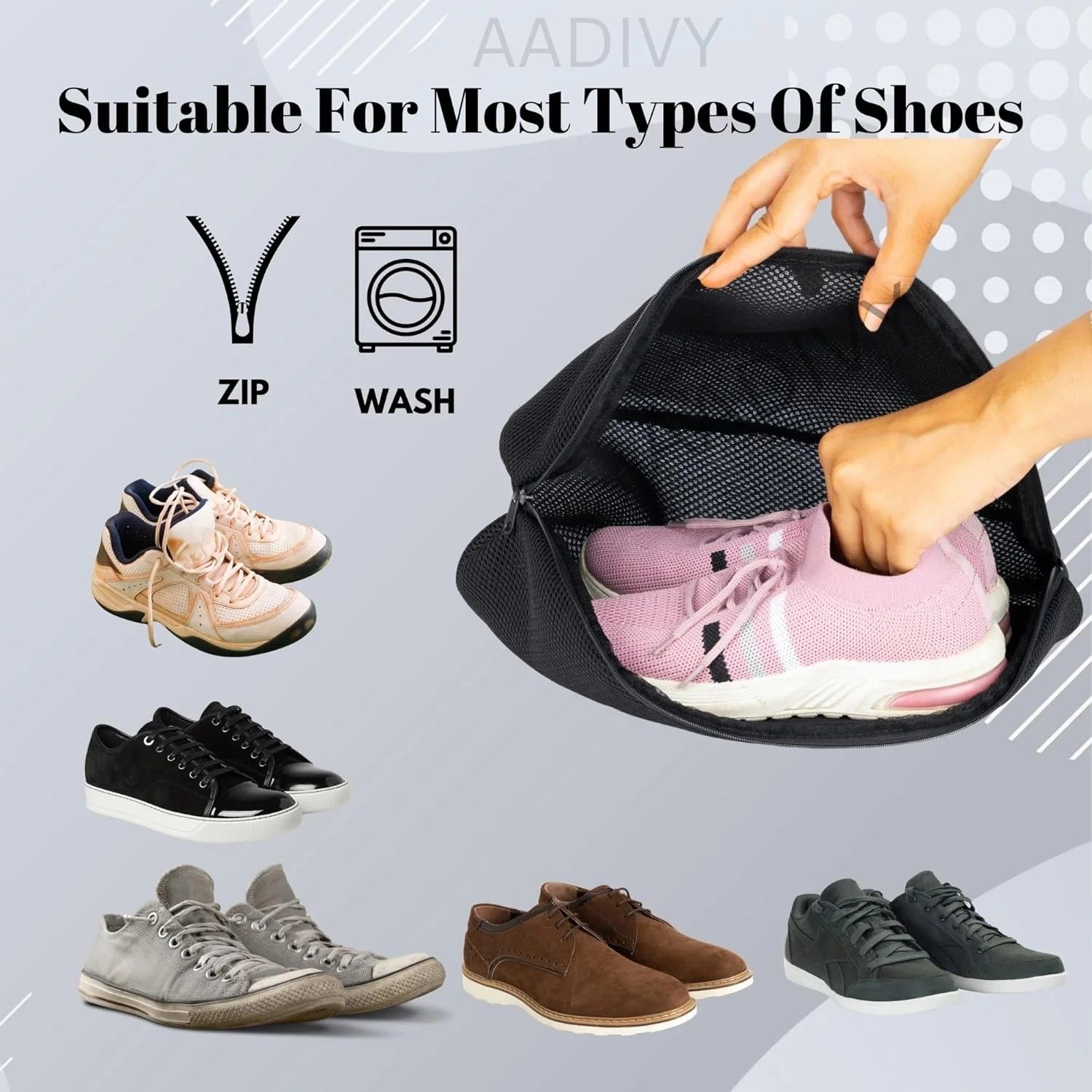 Shoe Washing Machine Bag