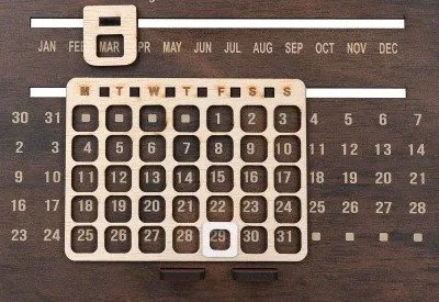 wooden calendar