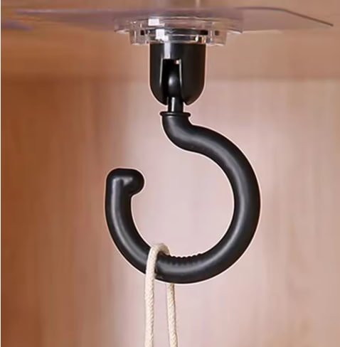 360 Degrees Transparent Ceiling Hook white