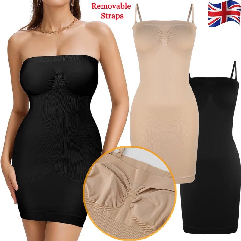 Women's Full Slip Dress Strapless Bodysuit