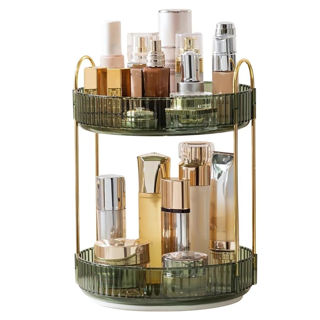 2 layer 360° Rotating Makeup Organizer Box