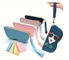 Cute Silicone Sunglass Case With Zipper Cover