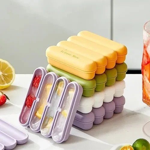 4-Cavity Silicone Popsicle Mold with Lid