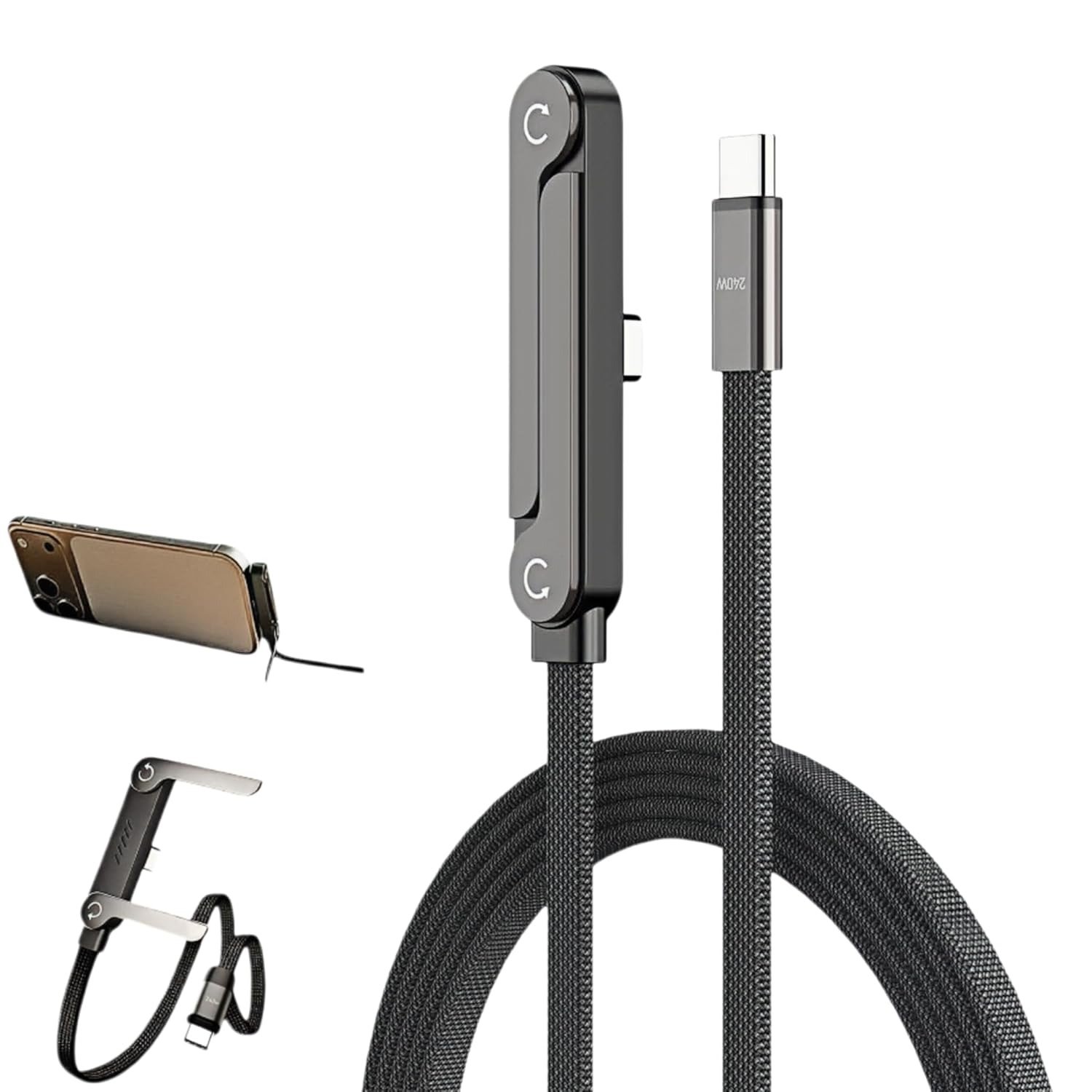 240W Fast Charging Cable with Invisible Stand